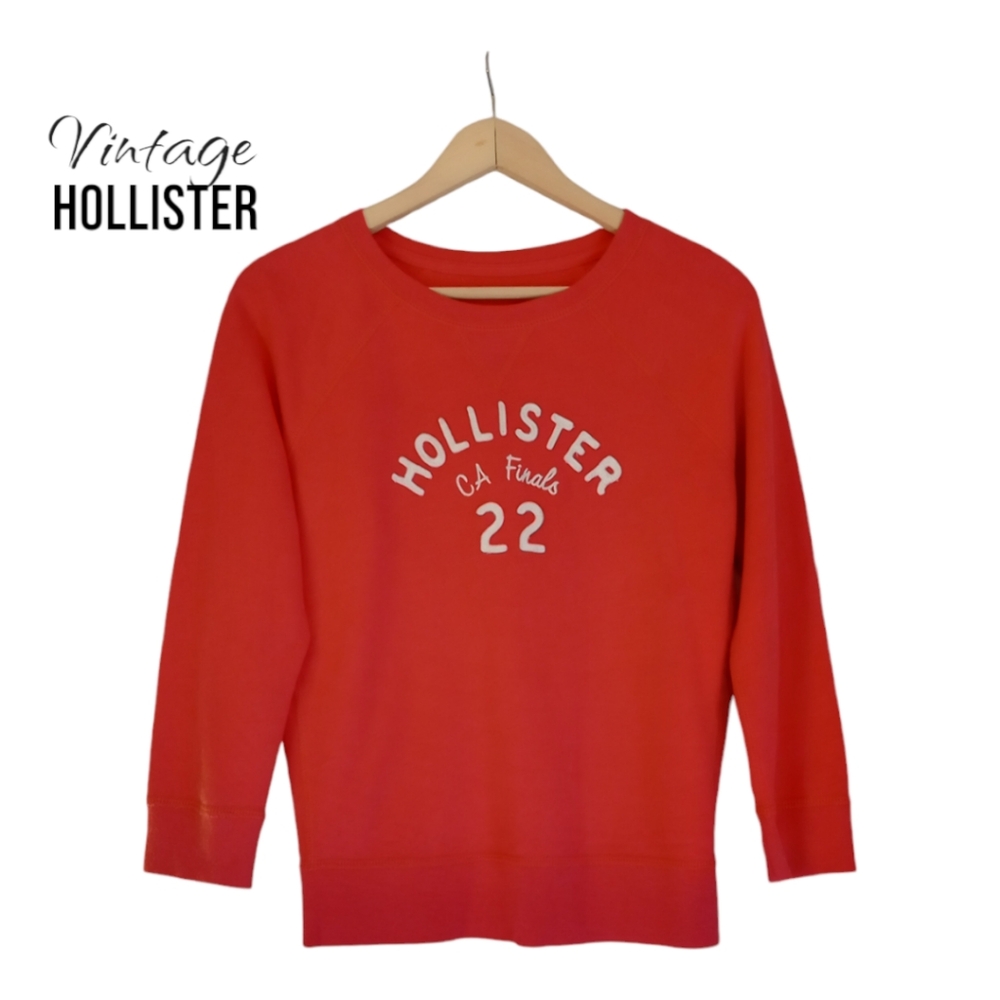 HOLLISTER Vintage Women's Pullover Crewneck Sweatshirt Spellout Small